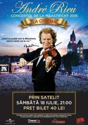Concert Andre Rieu transmis live la Cortina Cinema Digiplex