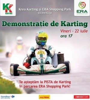 Demonstraţie de viteză la karting