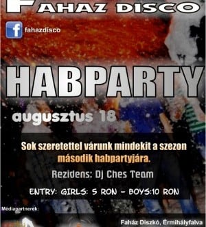 Habparty - Spumă party în Disco Faház