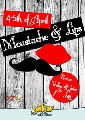 Yellow Submarine - Moustache & Lips Party