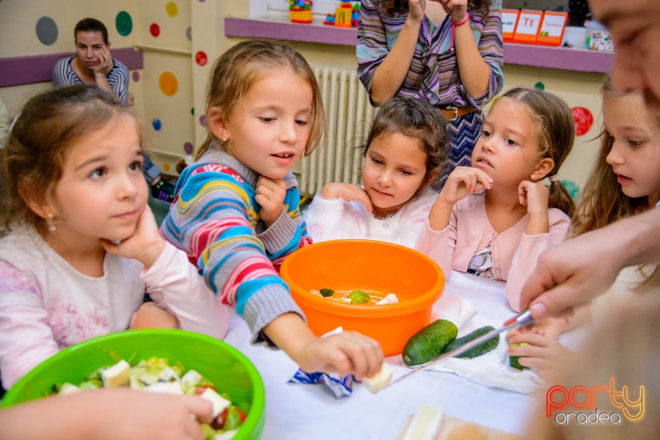 Demonstraţie de artă culinară cu Master Chef, Şcoala de prinţi şi prinţese „Gift of Beauty”