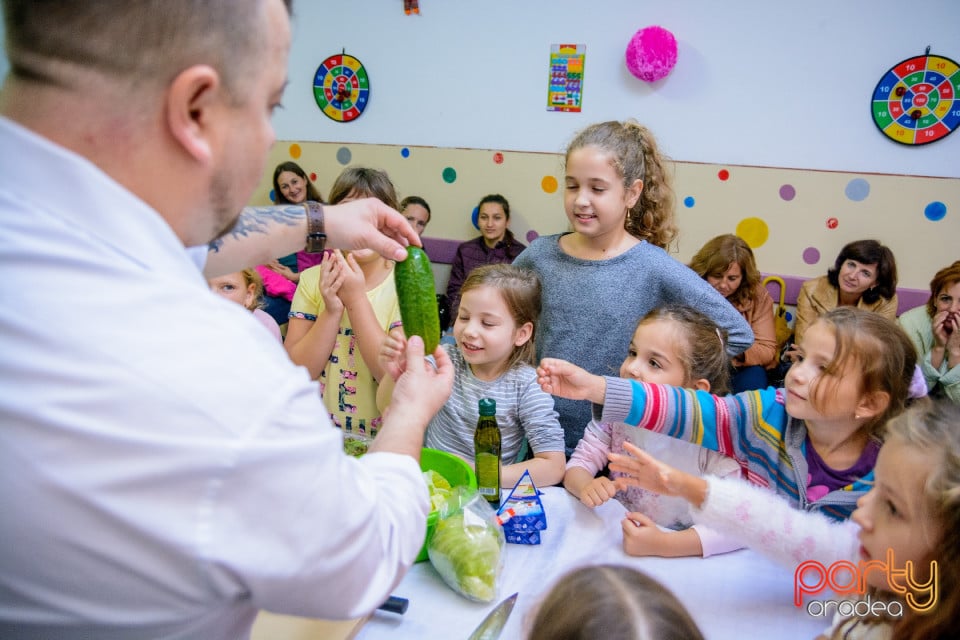 Demonstraţie de artă culinară cu Master Chef, Şcoala de prinţi şi prinţese „Gift of Beauty”