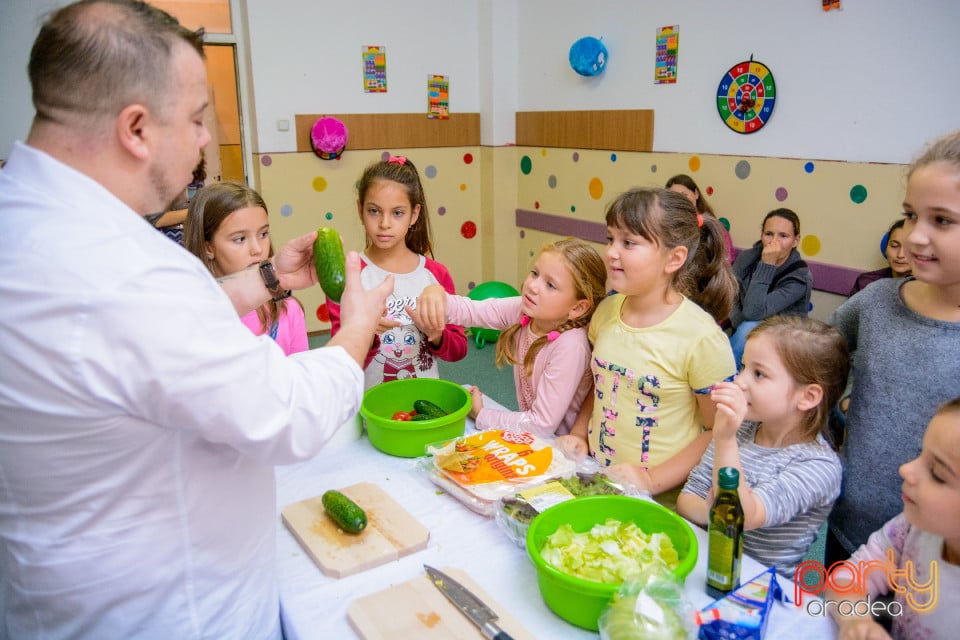 Demonstraţie de artă culinară cu Master Chef, Şcoala de prinţi şi prinţese „Gift of Beauty”