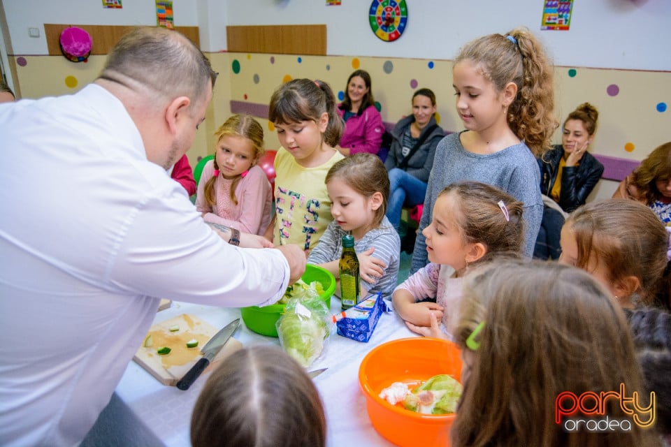 Demonstraţie de artă culinară cu Master Chef, Şcoala de prinţi şi prinţese „Gift of Beauty”