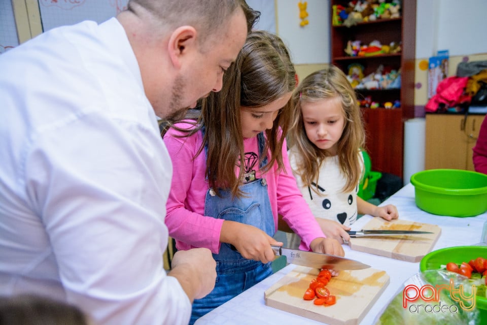 Demonstraţie de artă culinară cu Master Chef, Şcoala de prinţi şi prinţese „Gift of Beauty”