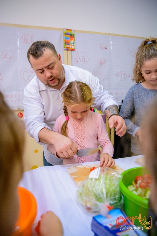 Demonstraţie de artă culinară cu Master Chef, Şcoala de prinţi şi prinţese „Gift of Beauty”