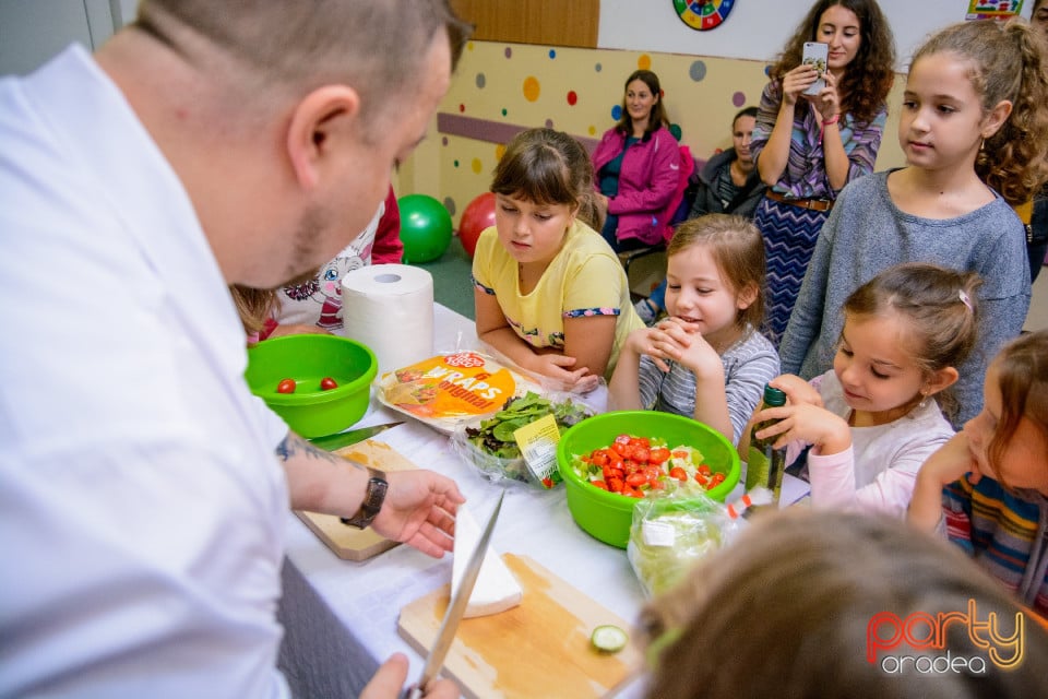 Demonstraţie de artă culinară cu Master Chef, Şcoala de prinţi şi prinţese „Gift of Beauty”