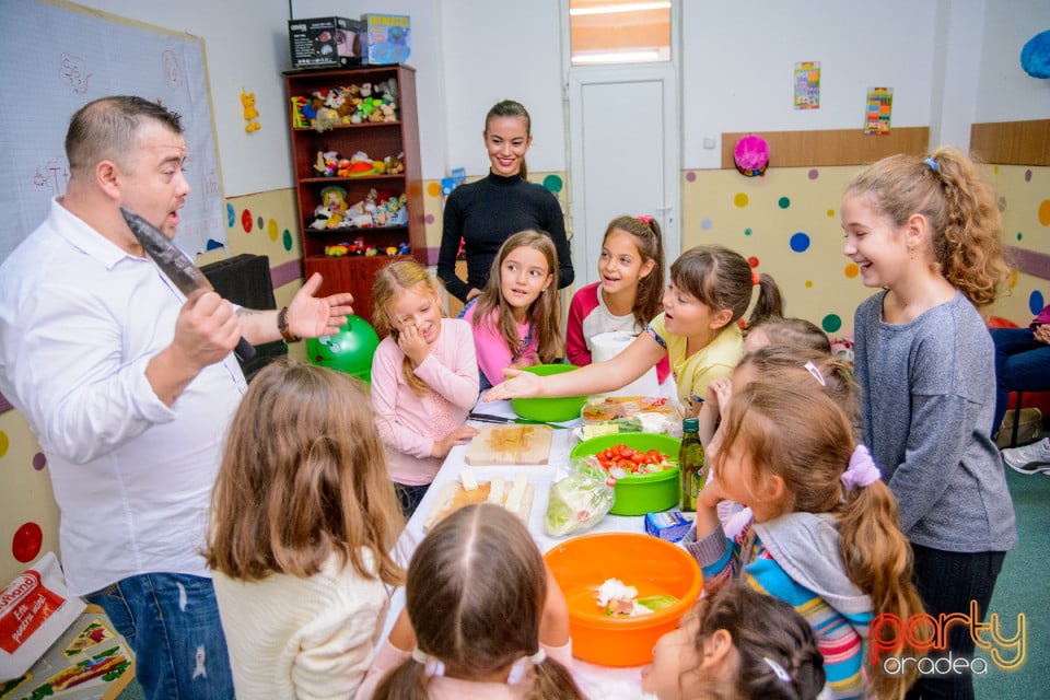 Demonstraţie de artă culinară cu Master Chef, Şcoala de prinţi şi prinţese „Gift of Beauty”