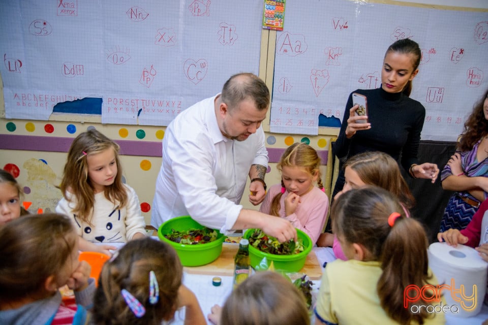 Demonstraţie de artă culinară cu Master Chef, Şcoala de prinţi şi prinţese „Gift of Beauty”