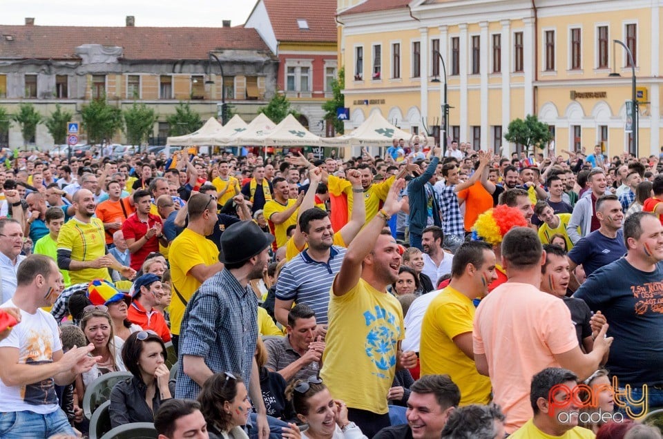 Piaţa Unirii În Timpul Meciului Cu Elveţia, Oradea