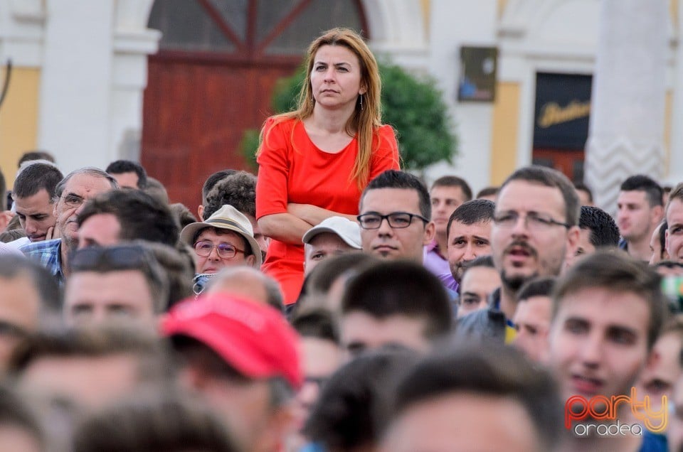 Piaţa Unirii În Timpul Meciului Cu Elveţia, Oradea