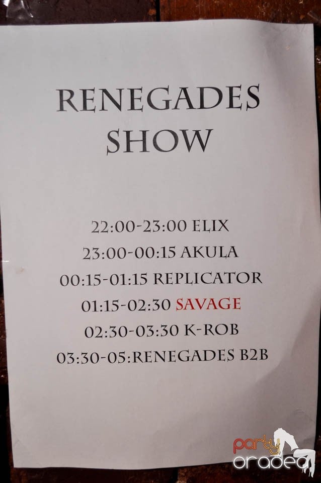 Renegades Show în Hole Pub, 