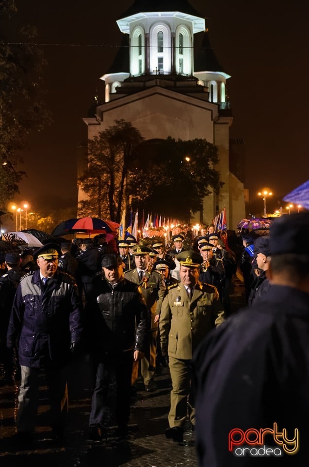 Retragerea cu torţe a cadrelor militare, Oradea