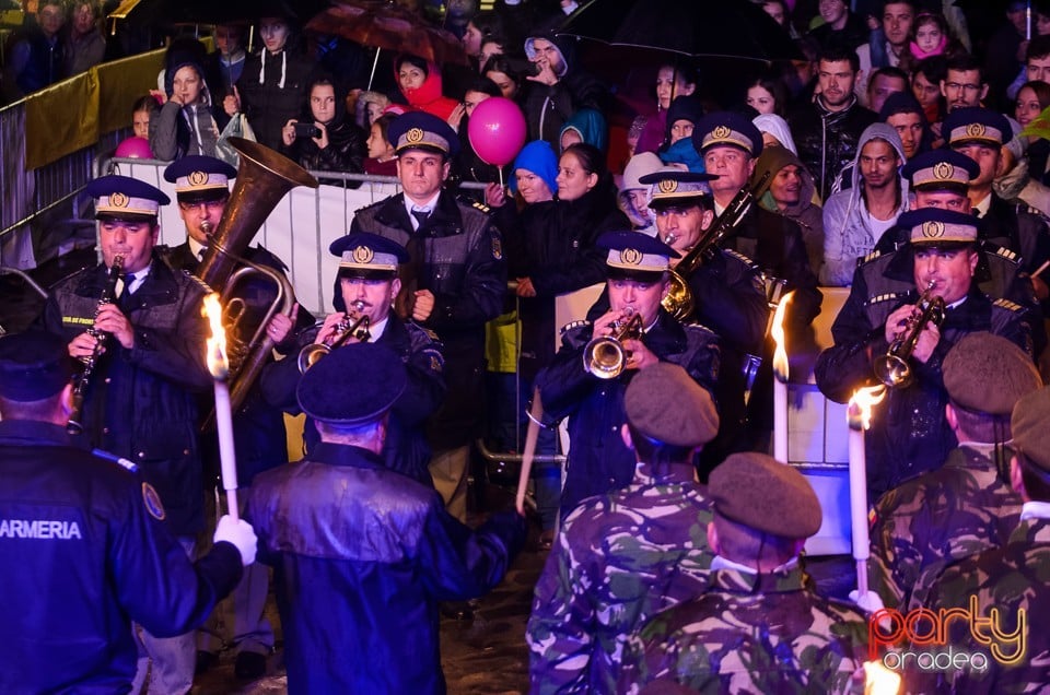 Retragerea cu torţe a cadrelor militare, Oradea