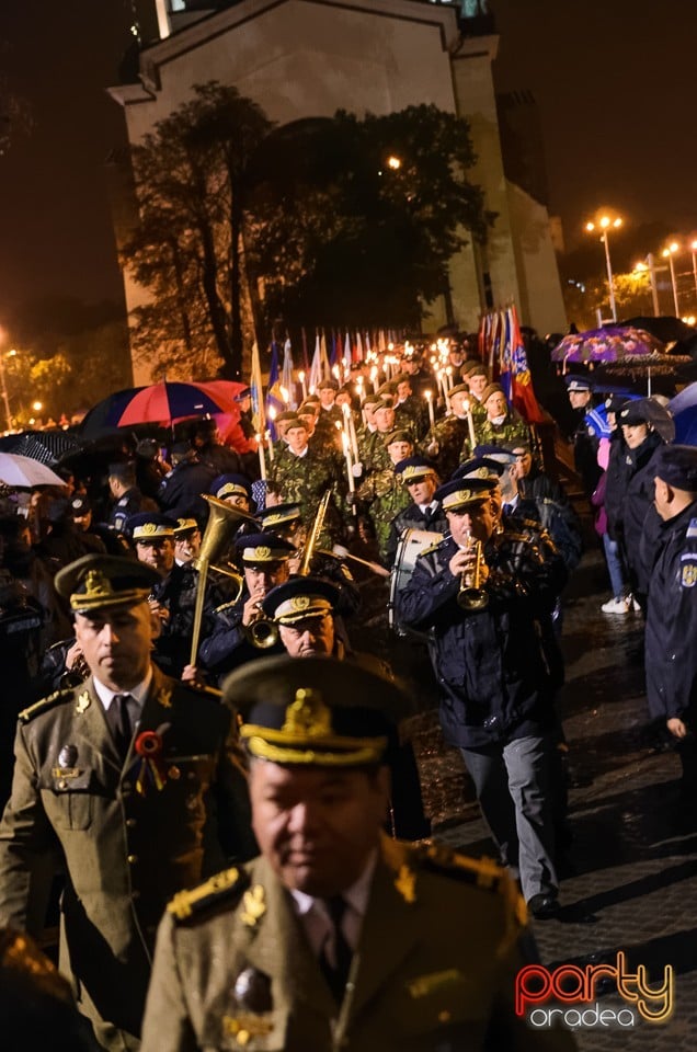 Retragerea cu torţe a cadrelor militare, Oradea