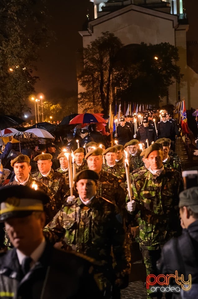 Retragerea cu torţe a cadrelor militare, Oradea