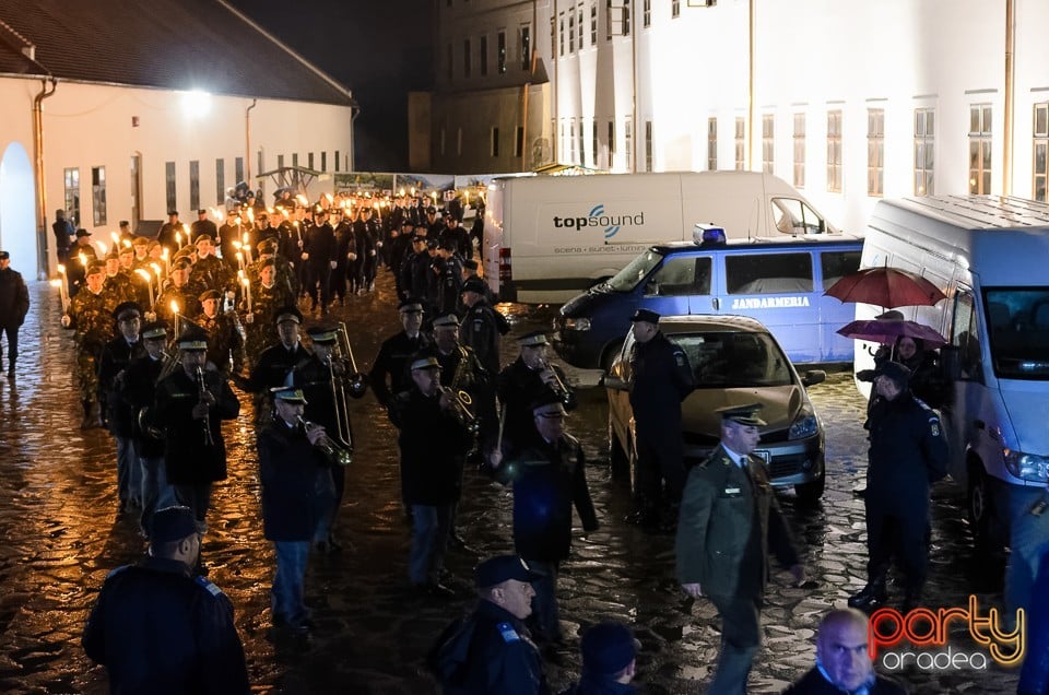 Retragerea cu torţe a cadrelor militare, Oradea