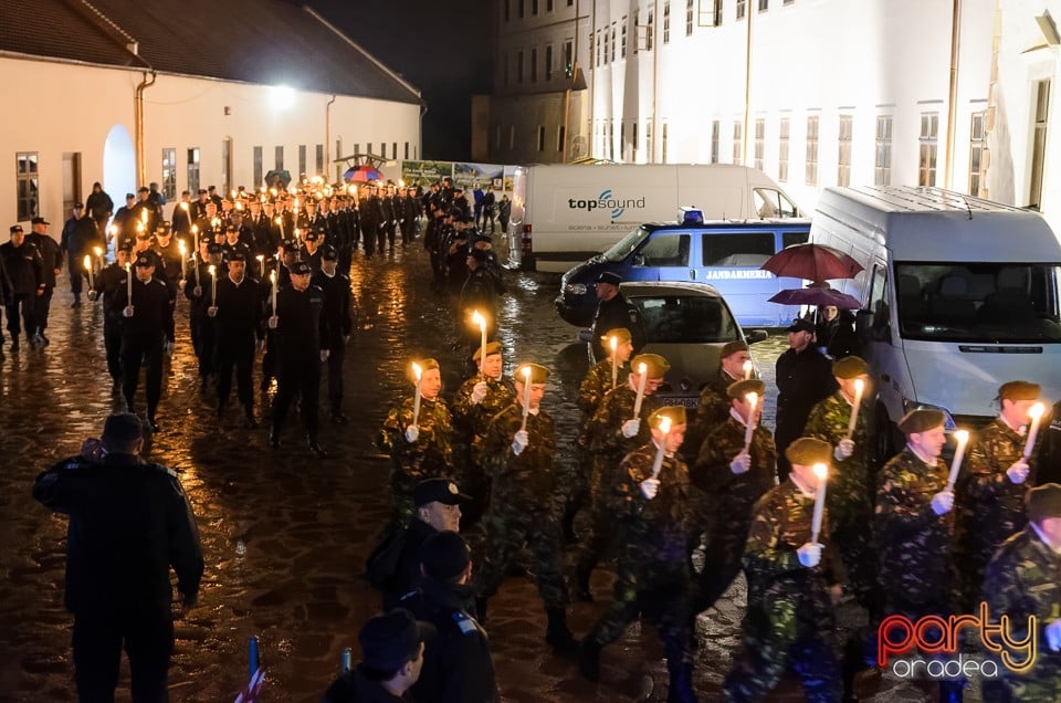 Retragerea cu torţe a cadrelor militare, Oradea