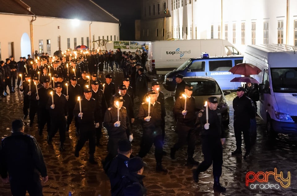 Retragerea cu torţe a cadrelor militare, Oradea