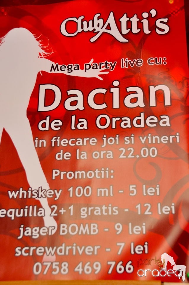 Saturday Night Party în Atti's,